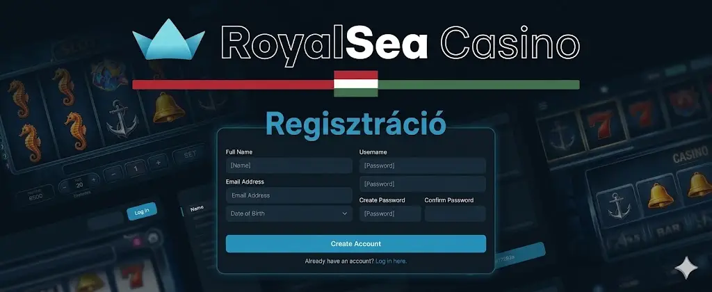 Royal Sea Casino regisztráció lépésről lépésre